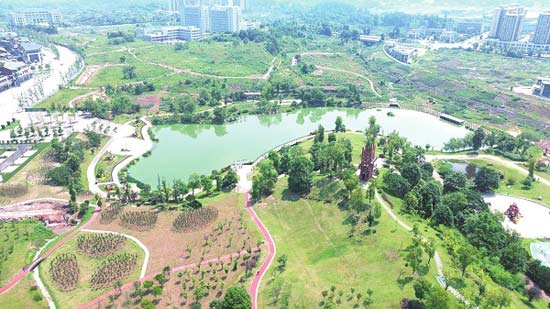 廣安市前鋒區(qū)麒麟湖公園項目：梯級滯蓄護山治